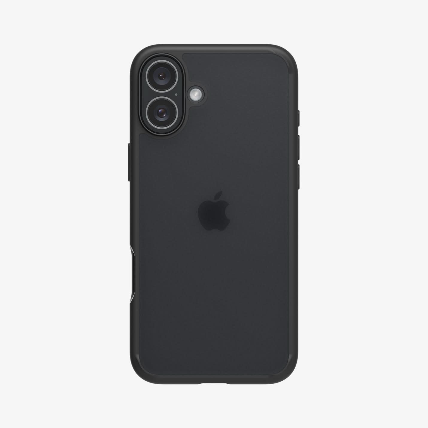 Spigen iPhone 16 Case – Ultra Hybrid – Frost Black – rear view main image