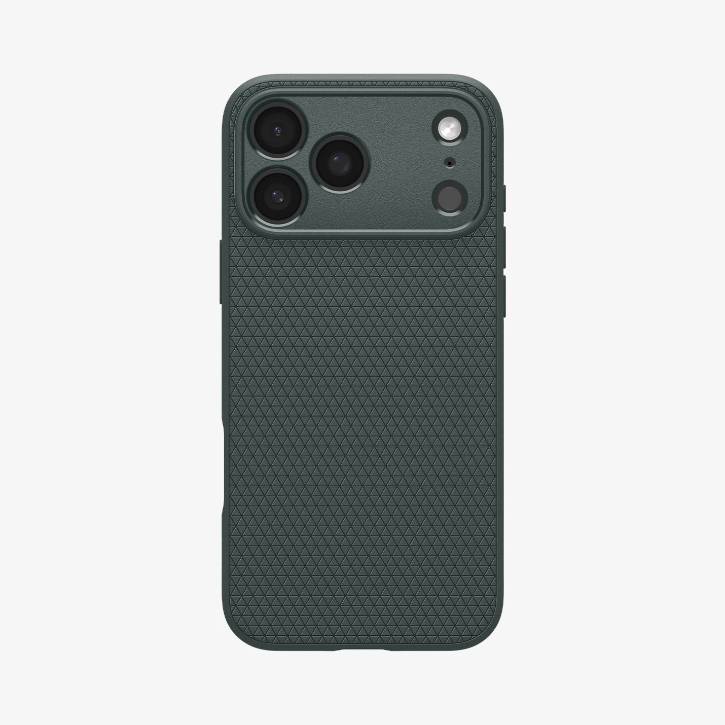 Spigen iPhone 17 Pro Liquid Air case in Abyss Green – back view