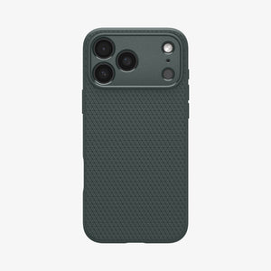 Spigen iPhone 17 Pro Liquid Air case in Abyss Green – back view