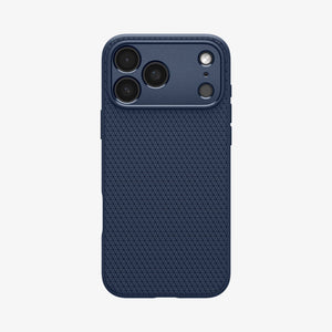 Spigen iPhone 17 Pro Liquid Air case in Navy Blue – back view