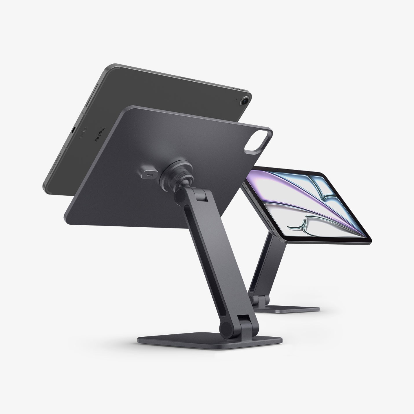 Spigen iPad Air 11-inch (2025–2026) Charging Stand – LD207W1 MagFit in Space Gray