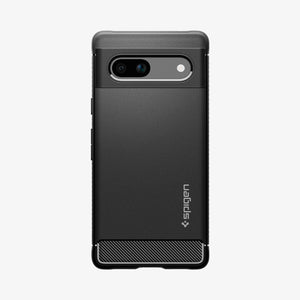 Spigen Google Pixel 7a Case – Rugged Armor — Matte Black rear view