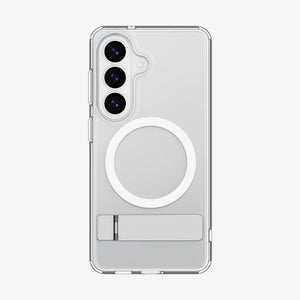 Spigen Galaxy S26 Case - Ultra Hybrid S (Mag Fit) Clear White showing the back