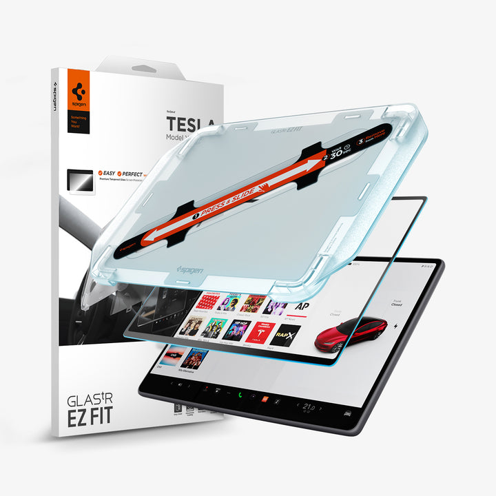 Spigen Tesla Model 3 / Model Y Screen Protector (15.4") – GLAS.tR EZ Fit AluminaCore